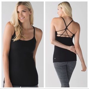 lululemon athletica Tops - Lululemon Dancing Warrior Tank Black Sz.10 lululemon athletica Tops - Lululemon Dancing Warrior Tank Black Sz.10